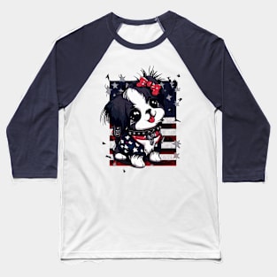 Cute Dog 4th Of July Rebel Rouser Rocket Baseball T-Shirt